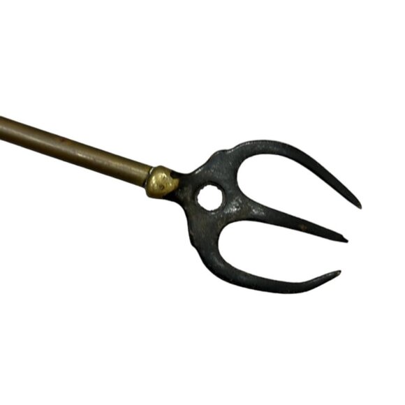 Vintage Brass Toasting Fork Swan Topped 15" Long Kitchen Decor - Picture 3 of 4